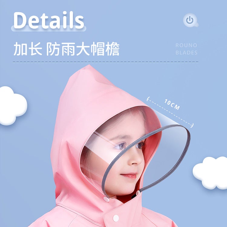 Children'S Raincoat Boys Girls Kids Full Body Kindergarten Girls Elementary School Boys Poncho - Image 3